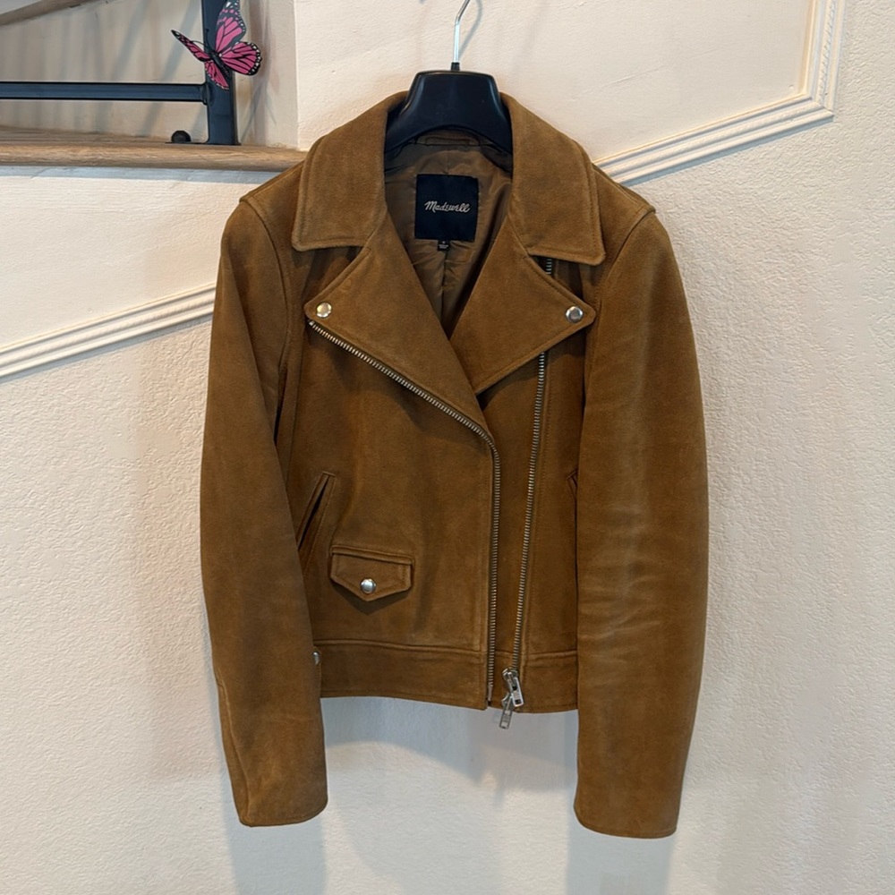 Madewell Suede Leather Motorcycle Jacket